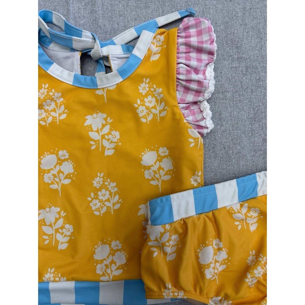 SweetHoney swim rash guard sunshine floral 2T